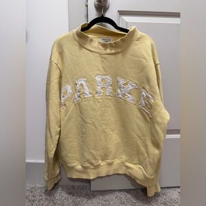 Parke Large/XL Yellow Heritage Varisty Mockneck Sweatshirt. 💛⚡️